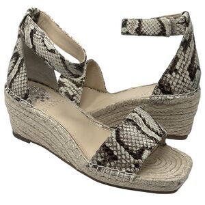 NEW Vince Camuto Jesla Espadrille Sandals Open
Round Toe Wedge Size 6 W Wide